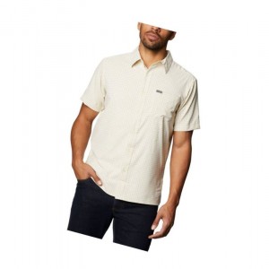 Columbia No Way Out Short Sleeve Gömlek Erkek Bej Rengi | 21398-JTKY