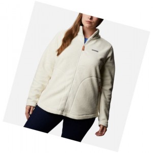 Columbia Northern Reach Full Zip Sherpa Fleece Plus Size Mont Kadın Krema | 94257-KICM