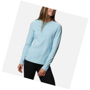 Columbia Omni-Heat 3D Knit Crew II Baselayer Sweatshirt Kadın Mavi | 16253-UXLM