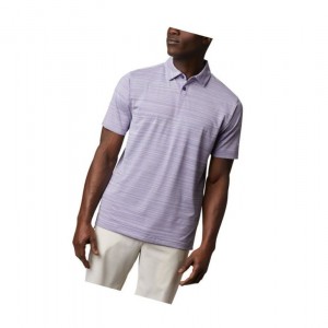 Columbia Omni-Wick Chipper Polo Gömlek Erkek Mor | 06819-KNYF