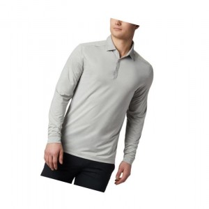 Columbia Omni-Wick Pin High LS Polo Gömlek Erkek Gri | 02931-MADB