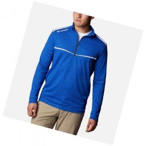 Columbia Omni-Wick Scorecard Sweatshirt Erkek Koyu Mavi | 94853-UFYH