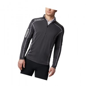 Columbia Omni-Wick Shotgun Quarter-Zip Sweatshirt Erkek Gri | 07851-TIVZ