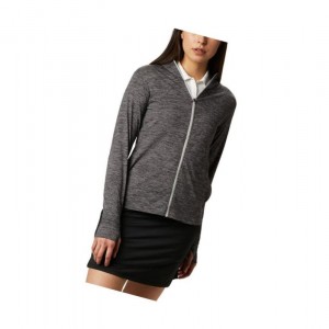 Columbia Omni-Wick Sky Full Zip Long Sleeve Sweatshirt Kadın Siyah | 34658-KFOB