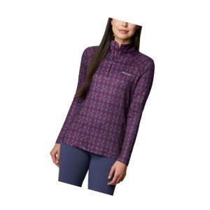 Columbia Ordesa Half Zip Sweatshirt Kadın Mor | 73260-VUBT
