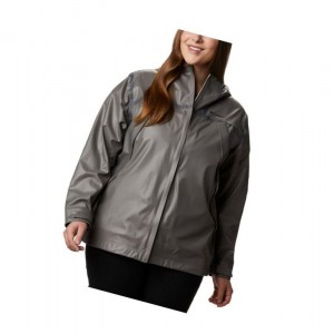 Columbia OutDry Ex Eco Shell Plus Size Mont Kadın Gri | 60835-TRMP
