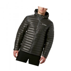 Columbia OutDry Ex Gold Hooded Down Mont Erkek Siyah | 25183-ITFM