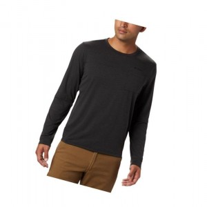Columbia Outdoor Elements Long Sleeve Sweatshirt Erkek Siyah | 39807-UHCF