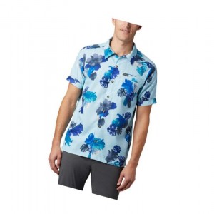 Columbia Outdoor Elements Short Sleeve Print Gömlek Erkek Mavi | 41083-NHZV