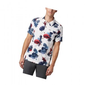 Columbia Outdoor Elements Short Sleeve Print Gömlek Erkek Beyaz | 04867-AZGW