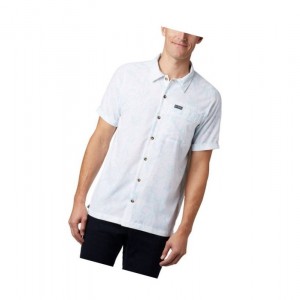 Columbia Outdoor Elements Short Sleeve Print Gömlek Erkek Mavi | 04127-AKHL