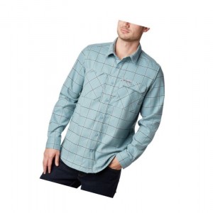 Columbia Outdoor Elements Stretch Flannel Gömlek Erkek Mavi | 53079-OCUT