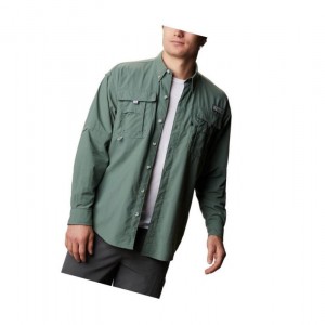 Columbia PFG Bahama II Long Sleeve Big Gömlek Erkek Yeşil | 24036-AVLZ