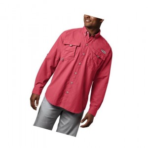 Columbia PFG Bahama II Long Sleeve Gömlek Erkek Turuncu Kırmızı | 83120-ZCIR