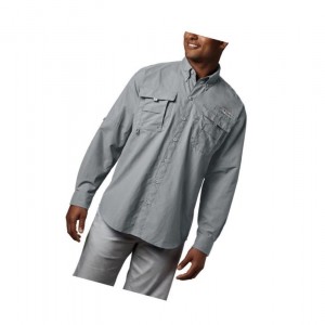 Columbia PFG Bahama II Long Sleeve Tall Gömlek Erkek Gri | 78502-RJZE