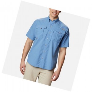 Columbia PFG Bahama II Short Sleeve Big Gömlek Erkek Mavi | 13642-KHIX