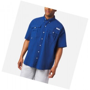Columbia PFG Bahama II Short Sleeve Gömlek Erkek Koyu Gri | 47931-OWXB