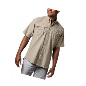 Columbia PFG Bahama II Short Sleeve Gömlek Erkek Haki | 97541-TBEO