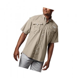 Columbia PFG Bahama II Short Sleeve Tall Gömlek Erkek Haki | 56982-XNBA