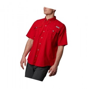 Columbia PFG Bahama II Short Sleeve Tall Gömlek Erkek Kırmızı | 42598-GPTQ