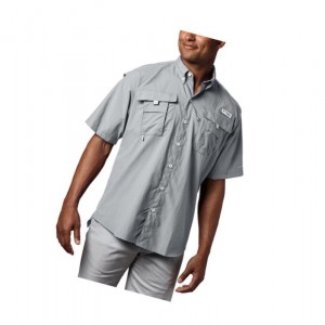 Columbia PFG Bahama II Short Sleeve Tall Gömlek Erkek Gri | 30428-LIRU
