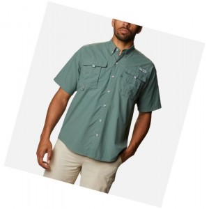 Columbia PFG Bahama II Short Sleeve Tall Gömlek Erkek Yeşil | 18250-YDJQ