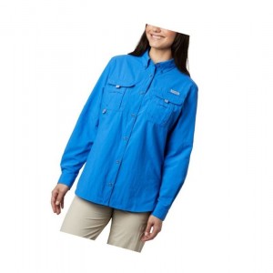 Columbia PFG Bahama Long Sleeve Gömlek Kadın Mavi | 07215-RYCB