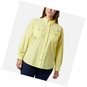 Columbia PFG Bahama Long Sleeve Plus Size Gömlek Kadın Turuncu | 64971-TZLH