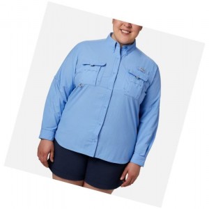 Columbia PFG Bahama Long Sleeve Plus Size Gömlek Kadın Beyaz | 15490-ZCWS