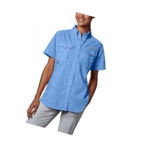 Columbia PFG Bahama Short Sleeve Gömlek Kadın Beyaz | 47186-GEFC