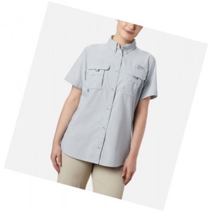 Columbia PFG Bahama Short Sleeve Gömlek Kadın Gri | 47018-BSJH