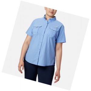 Columbia PFG Bahama Short Sleeve Plus Size Gömlek Kadın Beyaz | 57098-MZRV