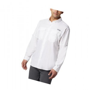 Columbia PFG Blood and Guts III Long Sleeve Woven Gömlek Erkek Beyaz | 50187-NOXF