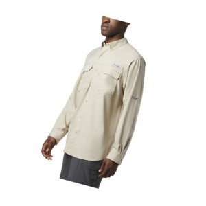 Columbia PFG Blood and Guts III Long Sleeve Woven Big Gömlek Erkek Haki | 37158-JUPA