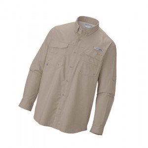 Columbia PFG Blood and Guts III Long Sleeve Woven Gömlek Erkek Haki | 26501-ODFY