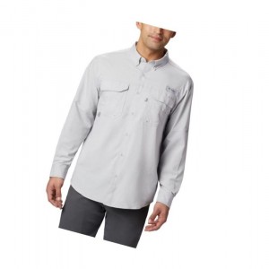Columbia PFG Blood and Guts III Long Sleeve Woven Big Gömlek Erkek Gri | 18293-LITZ