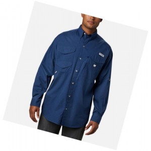 Columbia PFG Bonehead Long Sleeve Gömlek Erkek Koyu Gri | 75816-ITKG
