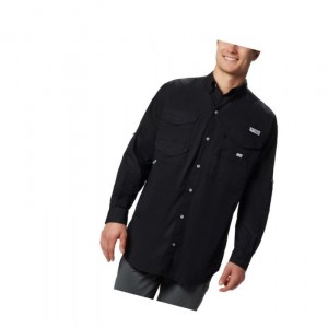 Columbia PFG Bonehead Long Sleeve Gömlek Erkek Siyah | 21576-ZUCY