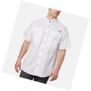 Columbia PFG Bonehead Short Sleeve Big Gömlek Erkek Beyaz | 74326-PXZM