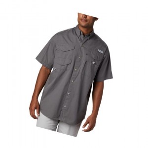 Columbia PFG Bonehead Short Sleeve Gömlek Erkek Gri | 03692-IYTW