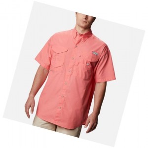 Columbia PFG Bonehead Short Sleeve Gömlek Erkek Pembe | 01284-OCHV