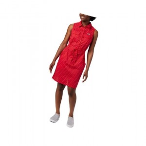Columbia PFG Bonehead Stretch Sleeveless Elbise Kadın Kırmızı | 35978-RAOF