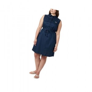 Columbia PFG Bonehead Stretch Sleeveless Plus Size Elbise Kadın Lacivert | 02467-YONC