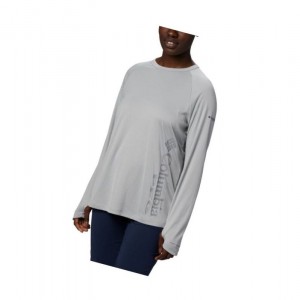 Columbia PFG Buoy Knit Long Sleeve Sweatshirt Kadın Gri | 38246-ULEO