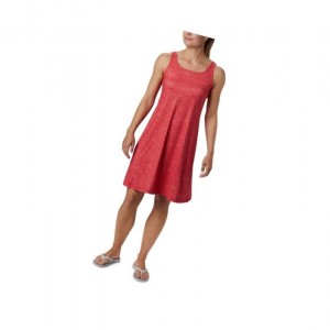 Columbia PFG Freezer III Elbise Kadın Kırmızı | 90728-DZXO