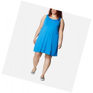 Columbia PFG Freezer III Plus Size Elbise Kadın Mavi Mavi | 75809-ZNFL
