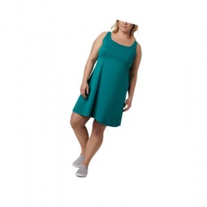 Columbia PFG Freezer III Plus Size Elbise Kadın Açık Yeşil | 50371-FBEJ