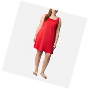 Columbia PFG Freezer III Plus Size Elbise Kadın Kırmızı | 25417-FWSN