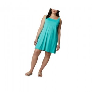 Columbia PFG Freezer III Plus Size Elbise Kadın Mavi | 17530-XQZT