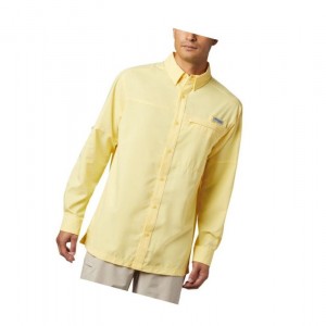 Columbia PFG Grander Marlin Woven Long Sleeve Gömlek Erkek Turuncu | 48752-ZIOJ